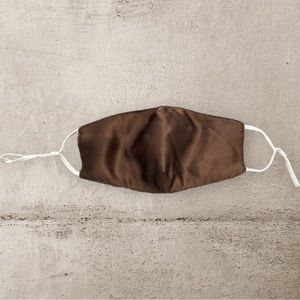 FREE WITH ANY PURCHASE NWOT Brown Silk Mask